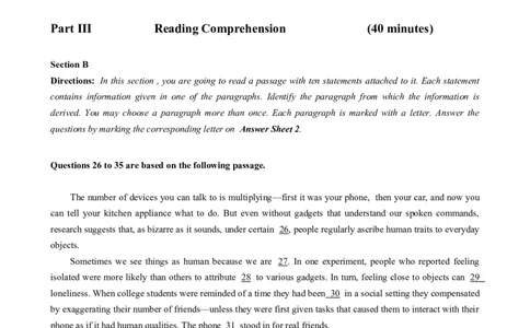 2019年12月六级真题（第3套）_大学英语四级+六级_六级真题_六级真题_2019年12月CET6题+解+音频_02、真题Word