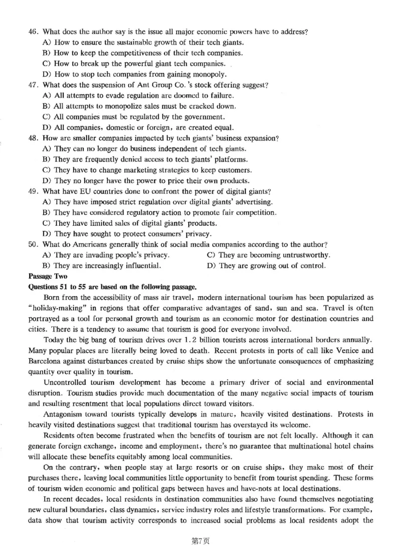 2022.09英语六级真题第1套可复制可搜索，打印首选_大学英语四级+六级_六级真题_六级真题_2022年09月CET6题+解+音频_01、真题PDF版（推荐打印）❤