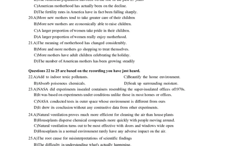 2024年6月六级第二套原题_大学英语四级+六级_六级真题_六级真题_2024年06月CET6题+解+音频_2024年6月六级真题-原题