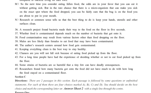 2018年12月四级真题第3套_大学英语四级+六级_四级真题_四级真题_1990年-2018年真题资料合集_2018年12月CET4题+解+音频_02、真题word版
