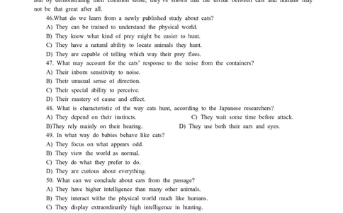 2018年12月四级真题第3套_大学英语四级+六级_四级真题_四级真题_1990年-2018年真题资料合集_2018年12月CET4题+解+音频_02、真题word版
