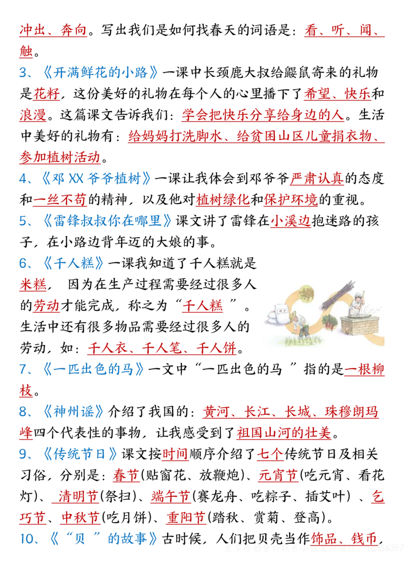 2114期中复习必背知识点-考前背记10页二下语文_二年级上下册资料_二年级下册小红书同款资料_二下语文_二下语文