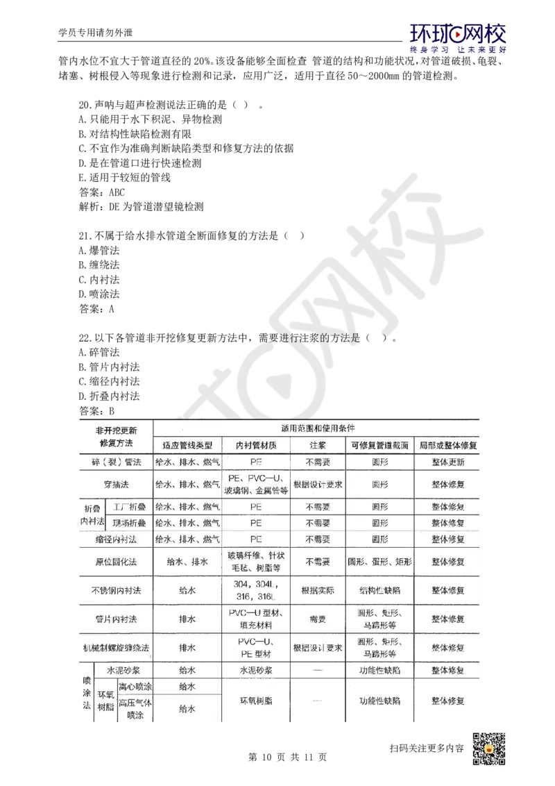 19.一建市政章节选择题-第八、九章-海绵城市、城市基础设施更新_2026年一级建造师_2026年一建市政_2025年一建市政SVIP_03-习题精析✿实战特训✿模考通关