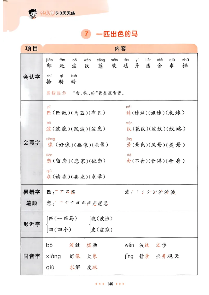 2下语文五三课堂笔记_二年级上下册资料_53黄冈多个品牌系列资料_语文