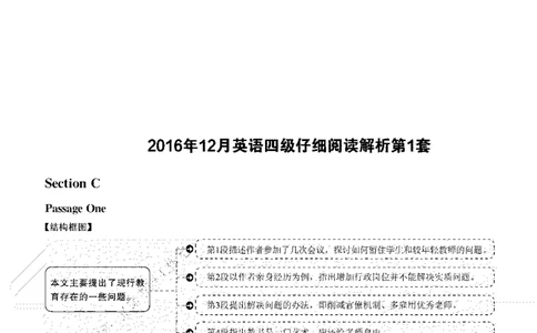 2016年12月四级阅读解析全3套_大学英语四级+六级_四级真题_专项_四级仔细阅读_四级仔细阅读解析
