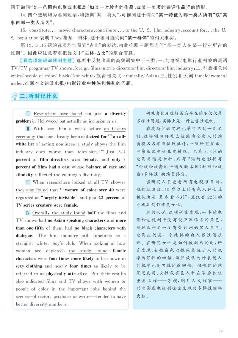 2017.12英语六级考试第2套解析_大学英语四级+六级_六级真题_六级真题_1990年-2018年真题资料合集_2017年12月CET6题+解+音频_03、答案解析