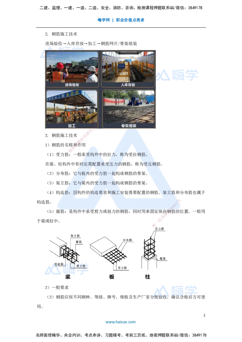 15.2025王欢-3D实景通关-专题二（3）通用施工技术（钢筋+混凝土）_2026年一级建造师_2026年一建市政_2025年一建市政SVIP_02-基础精讲✿高端面授✿深度强化_讲义