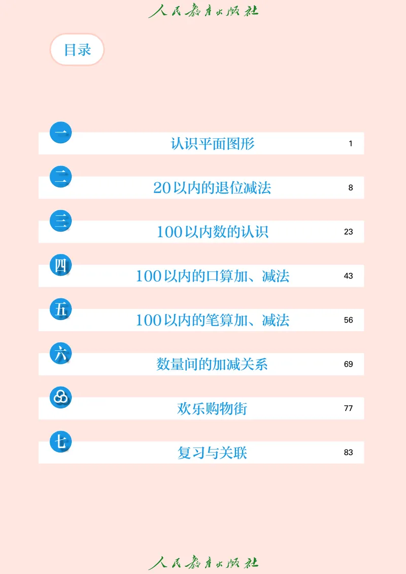 数学一下人教版（2025春）_小学全网线上同款资料_2025春新增教材合集_小学数学（2025春新教材）