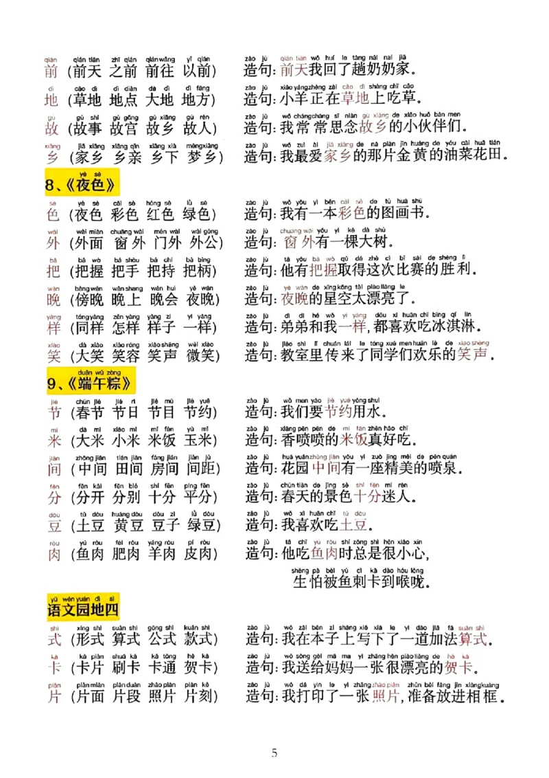 2025.1.14更新一语下同步生字拼音组词造句(1)_一年级上下册资料_一年级下册小红书同款资料_一下语文
