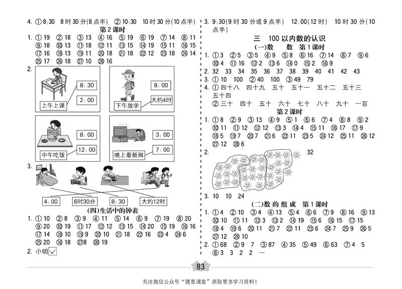 五E口算题卡一年级下册数学冀教版_1~6年级全册五E口算题卡(1)_1年级五E口算题卡