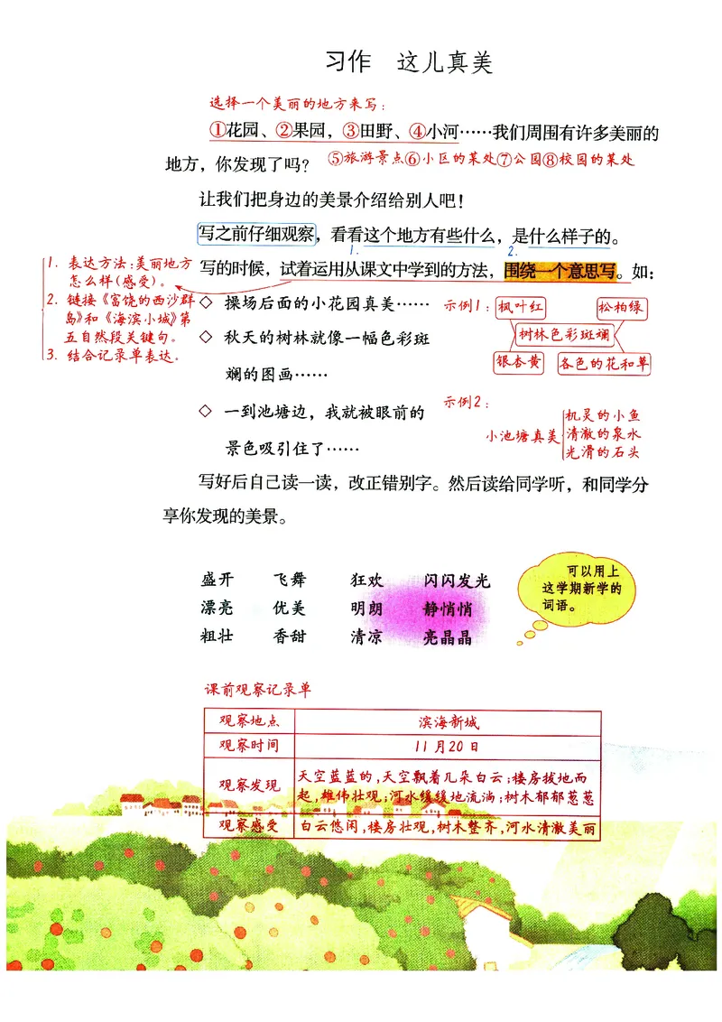 3上语1-8单元习作预习思维提纲+重点提示+优秀经典范文_三年级上下册资料_三年级上册小红书同款资料_三年级(1)