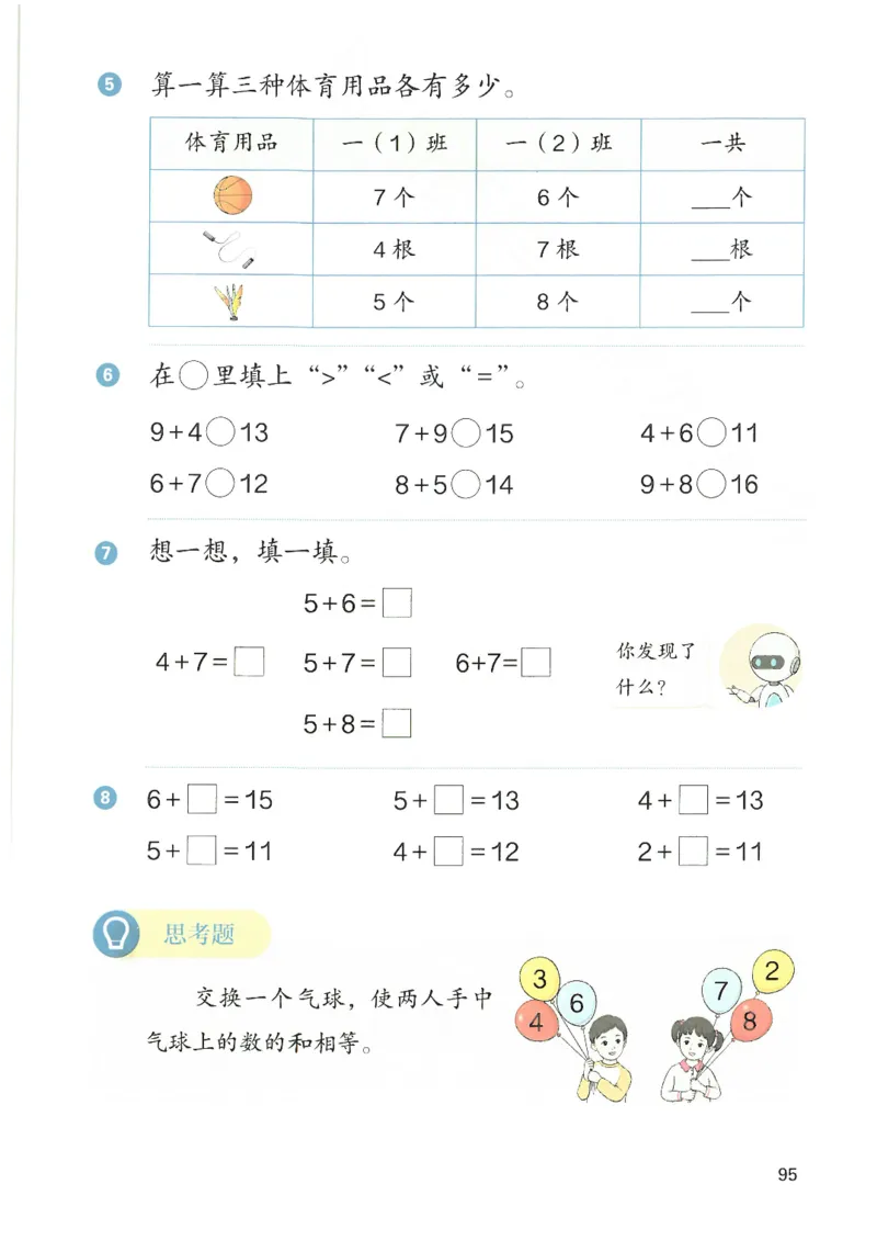 2024秋（人教版）数学一年级上册电子课本_一年级上下册资料_小学一年级学习资料-25年更新版_1-03、小学一年级数学上册_人教版_08、电子教材