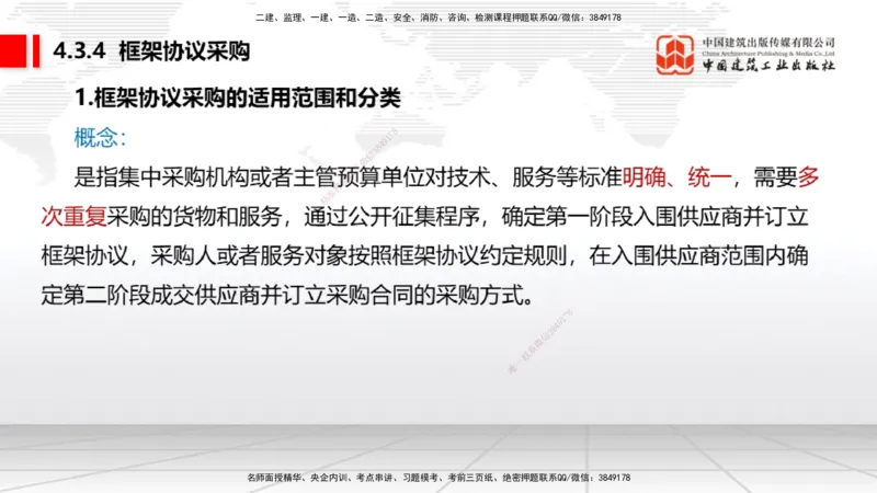 A11节：4.2.4建设工程开标、评标和中标（下）~4.3.4框架协议采购（12.16）_2026年一建法规_2025年一建法规SVIP_02-基础精讲✿高端面授✿深度强化_06-法规《两轮基础直播》王文静JGS