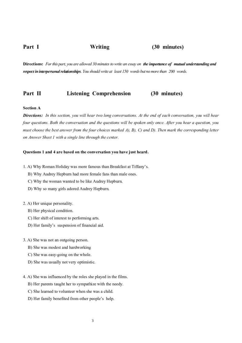 2019年06月六级真题（第2套）_大学英语四级+六级_六级真题_六级真题_2019年06月CET6题+解+音频_02、真题word版