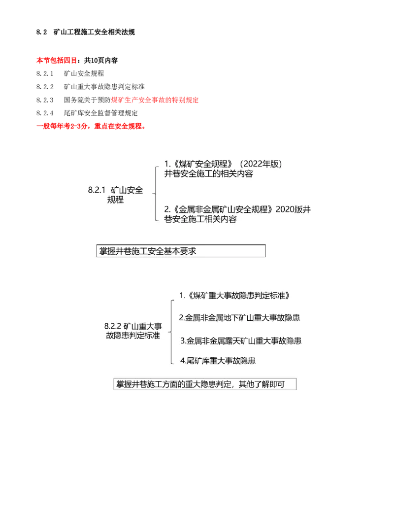 02.38-第2篇-第8章-8.2.1-矿山安全规程-8.2.2-矿山重大事故隐患判定标准_2026年一级建造师_2026年一建矿业_2025年一建矿业SVIP_02-基础精讲✿高端面授✿深度强化_08.第八章