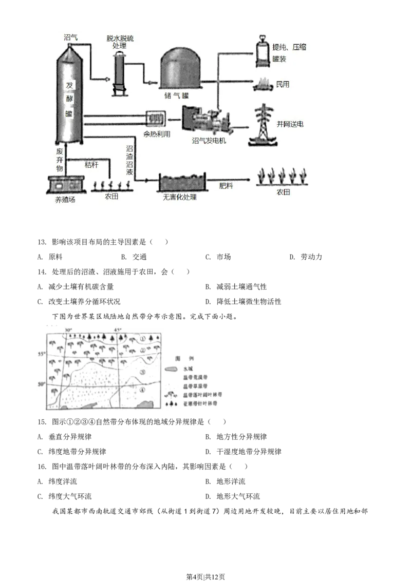 2022年高考地理试卷（浙江）（6月）（空白卷）_地理历年高考真题_新&middot;Word版2008-2025&middot;高考地理真题_地理（按省份分类）2008-2025_2008-2025&middot;（浙江）地理高考真题