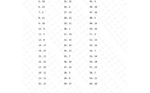 30以内减法第51-70篇答案_小学数学口算竖式脱式计算应用题一二三四五六年级上下册电_小学数学口算题库电子版（1-6）_小学数学口算一年级_口算题适合1年级(含答案）