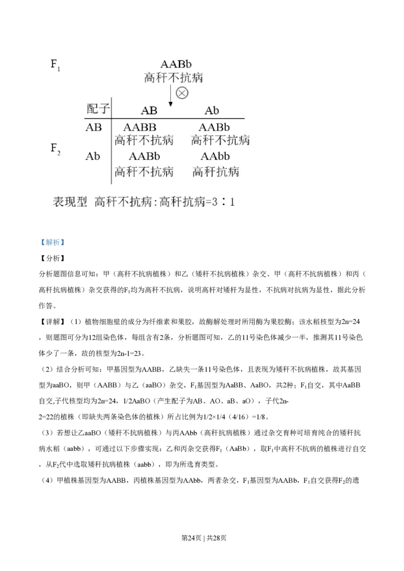 2021年高考生物试卷（浙江）（1月）（解析卷）_生物历年高考真题_新&middot;PDF版2008-2025&middot;高考生物真题_生物（按省份分类）2008-2025_2008-2025&middot;（浙江）生物高考真题