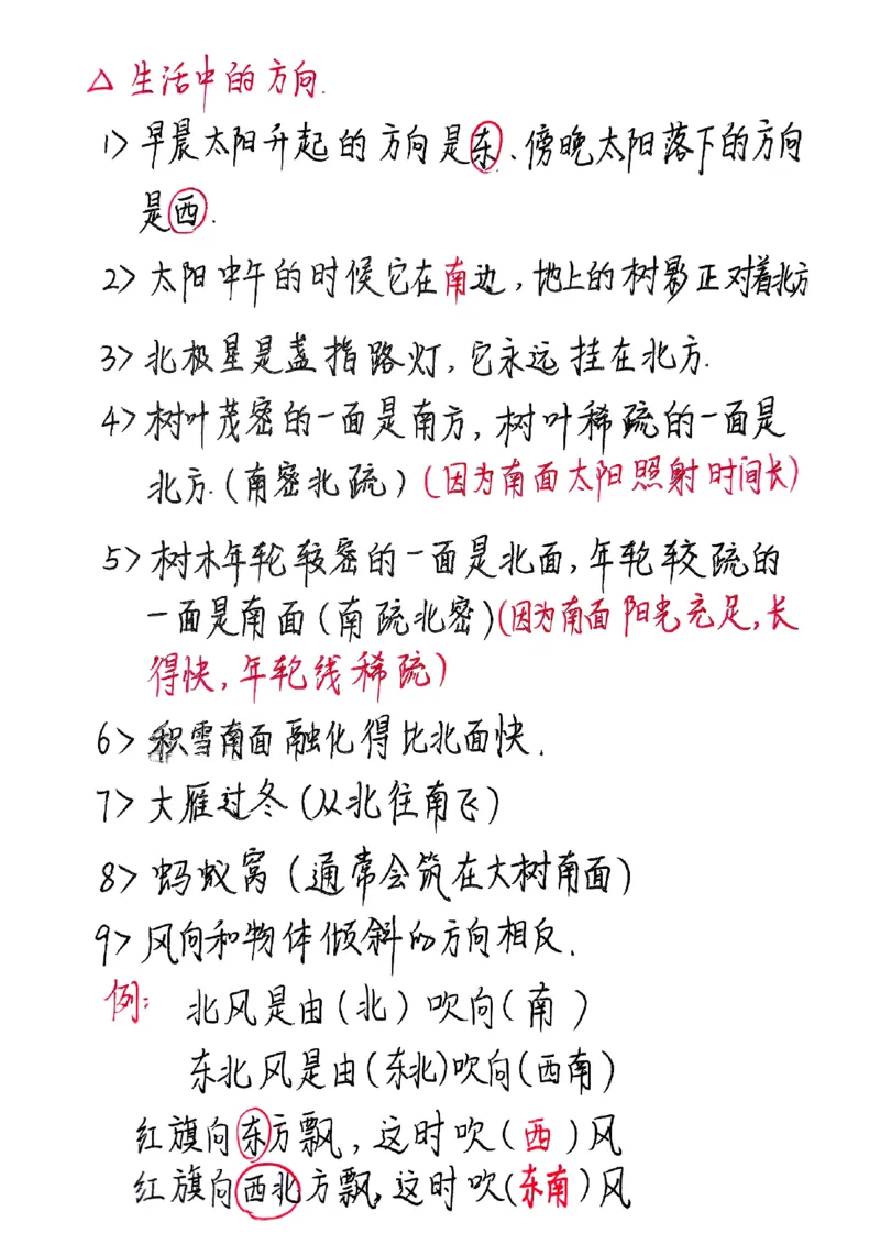 2099二年级数学下册认识方向知识点总结_二年级上下册资料_二年级下册小红书同款资料_二下数学_二下数学
