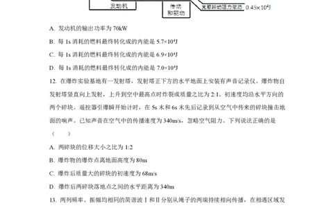 2021年高考物理试卷（浙江）1月（空白卷）_物理历年高考真题_新&middot;PDF版2008-2025&middot;高考物理真题_物理（按年份分类）2008-2025_2021&middot;高考物理真题