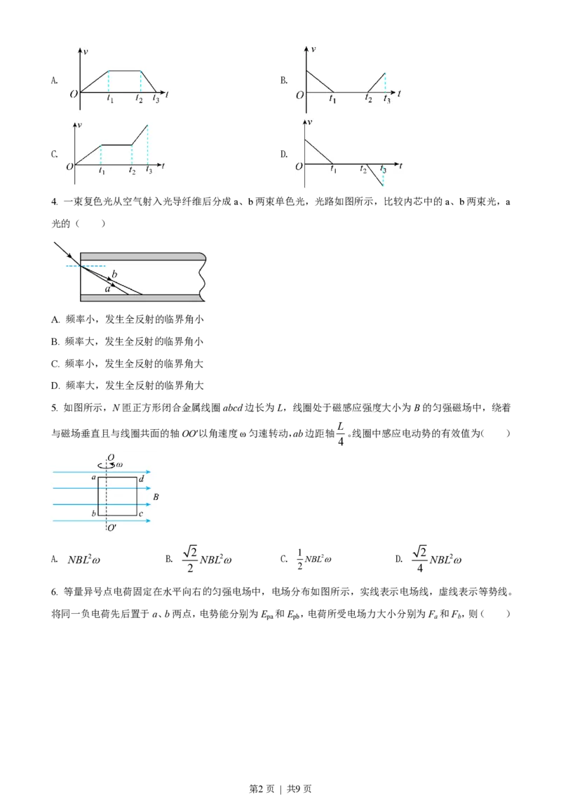 2021年高考物理试卷（辽宁）（空白卷）_物理历年高考真题_新&middot;PDF版2008-2025&middot;高考物理真题_物理（按省份分类）2008-2025_2010-2025&middot;（辽宁）物理高考真题