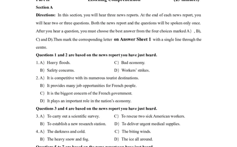 2019年06月四级真题第2套_大学英语四级+六级_四级真题_四级真题_2019年06月CET4题+解+音频_02、真题word版