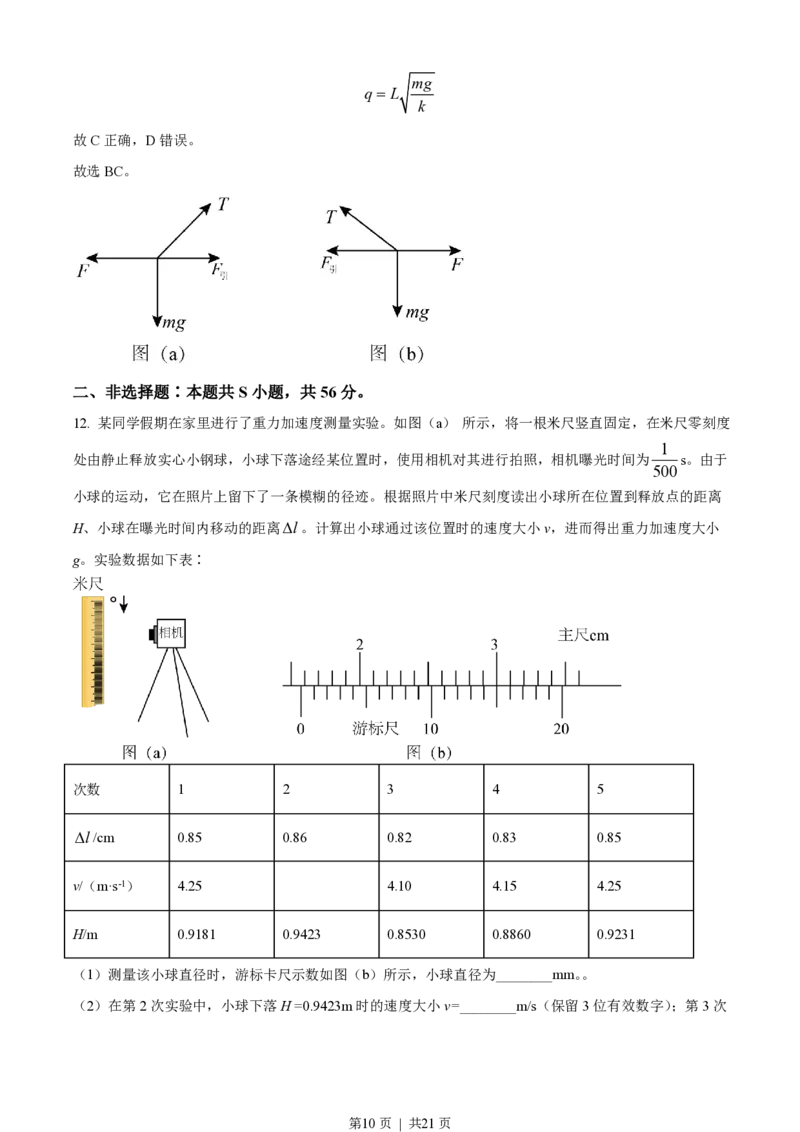 2021年高考物理试卷（湖北自主命题）（解析卷）_物理历年高考真题_新&middot;PDF版2008-2025&middot;高考物理真题_物理（按省份分类）2008-2025_2008-2025&middot;（湖北）物理高考真题
