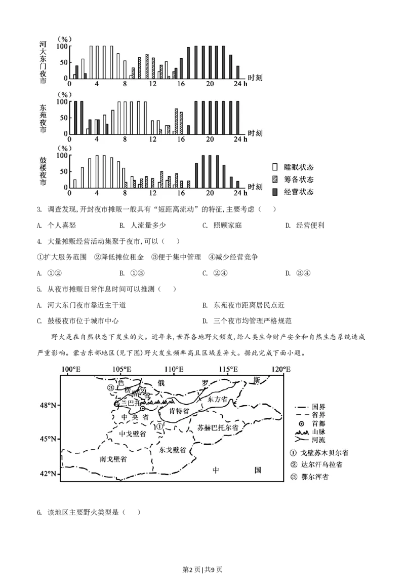 2021年高考地理试卷（湖南）（空白卷）_地理历年高考真题_新&middot;PDF版2008-2025&middot;高考地理真题_地理（按试卷类型分类）2008-2025_自主命题卷&middot;地理（2008-2025）_湖南自主命题&middot;地理（2021-2025）