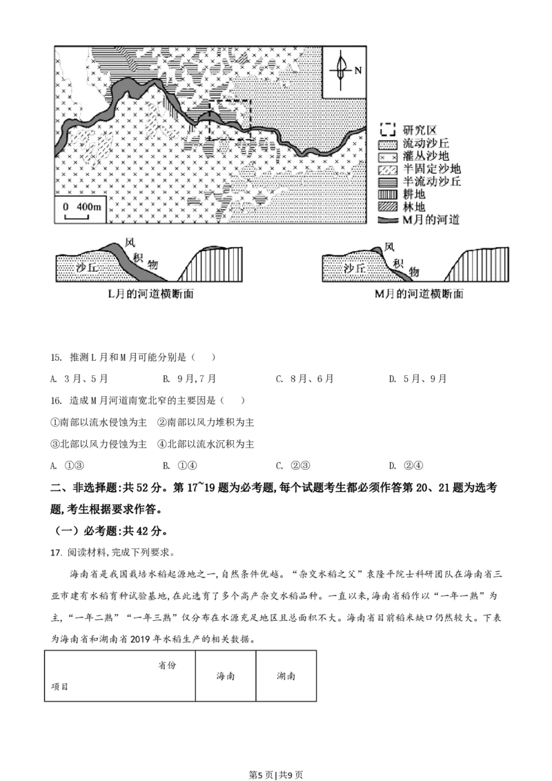 2021年高考地理试卷（湖南）（空白卷）_地理历年高考真题_新&middot;PDF版2008-2025&middot;高考地理真题_地理（按试卷类型分类）2008-2025_自主命题卷&middot;地理（2008-2025）_湖南自主命题&middot;地理（2021-2025）