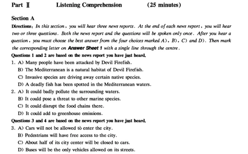 2020.12月四级真题第1套可复制可划线查词_大学英语四级+六级_四级真题_四级真题_2020年12月CET4题+解+音频_01、真题PDF版（推荐打印）❤