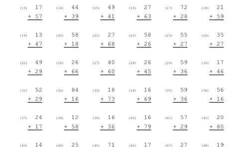 219100以内的两位数进位加法-10页一下数学_一年级上下册资料_一年级下册小红书同款资料_一下语文_一年级下册免费资料库_一年级下册免费资料库