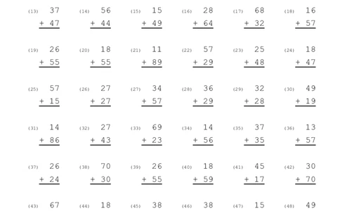 219100以内的两位数进位加法-10页一下数学_一年级上下册资料_一年级下册小红书同款资料_一下语文_一年级下册免费资料库_一年级下册免费资料库