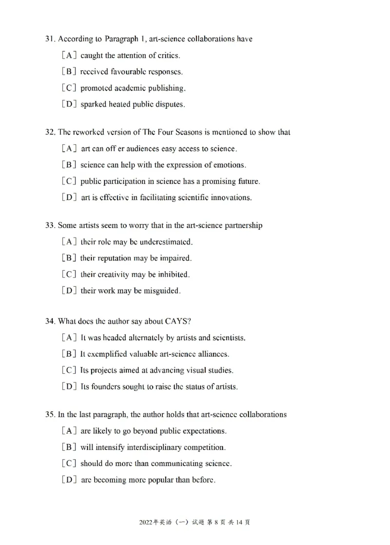 2022年考研英语一真题可复制搜索查词_考研英语真题_考研英语（一）历年真题_❤️2.2010-2024年考研英语一真题及解析_01、真题部分