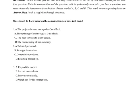 2016年06月六级真题（第2套）_大学英语四级+六级_六级真题_六级真题_1990年-2018年真题资料合集_2016年06月CET6题+解+音频_02、真题Word版