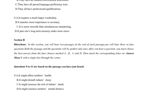 2016年06月六级真题（第2套）_大学英语四级+六级_六级真题_六级真题_1990年-2018年真题资料合集_2016年06月CET6题+解+音频_02、真题Word版