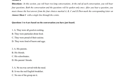 2016年12月六级真题（第2套）_大学英语四级+六级_六级真题_六级真题_1990年-2018年真题资料合集_2016年12月CET6题+解+音频_02、真题Word版
