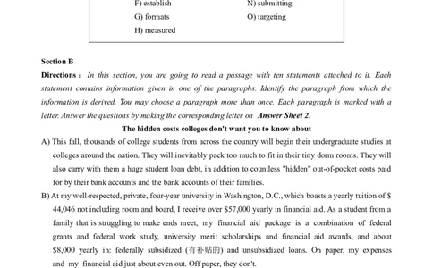 2022.12四级真题第1套_大学英语四级+六级_四级真题_四级真题_2022年12月CET4题+解+音频_02、真题word版
