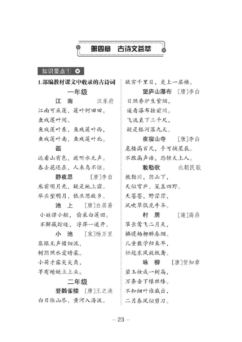 小升初语文总复习知识手册(48页)(PDF格式)_6年级小红书最新热门资料(1)