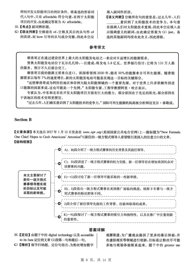 2023.06四级真题第2套详解_大学英语四级+六级_四级真题_四级真题_2023年06月CET4题+解+音频_03、答案解析