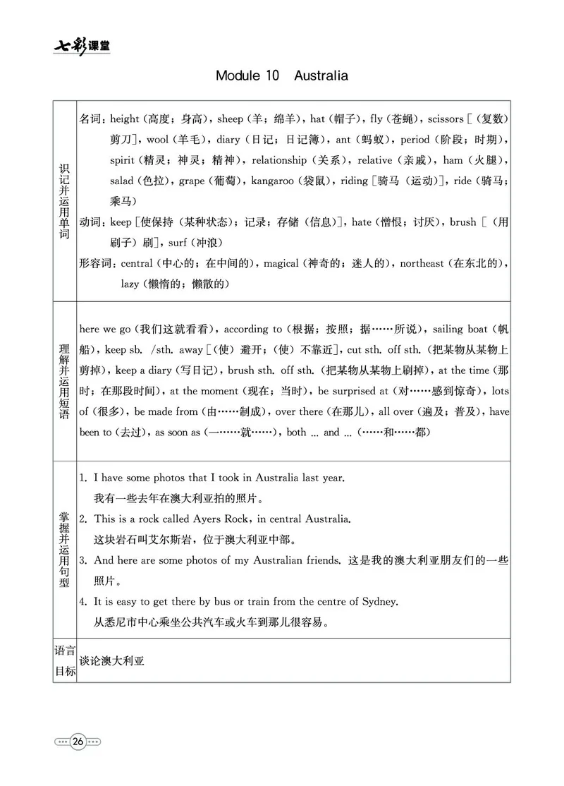 外研版英语九年级上册预习卡_25秋初中「外研版英语7-9年级上册教材全解