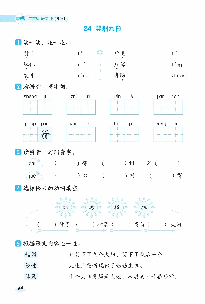 2024春典中点人教语文课前八分钟二下_二年级上下册资料_小学二年级学习资料-25年更新版_2-02、小学二年级语文下册_2-2-2、练习题、作业、试题、试卷_课时练