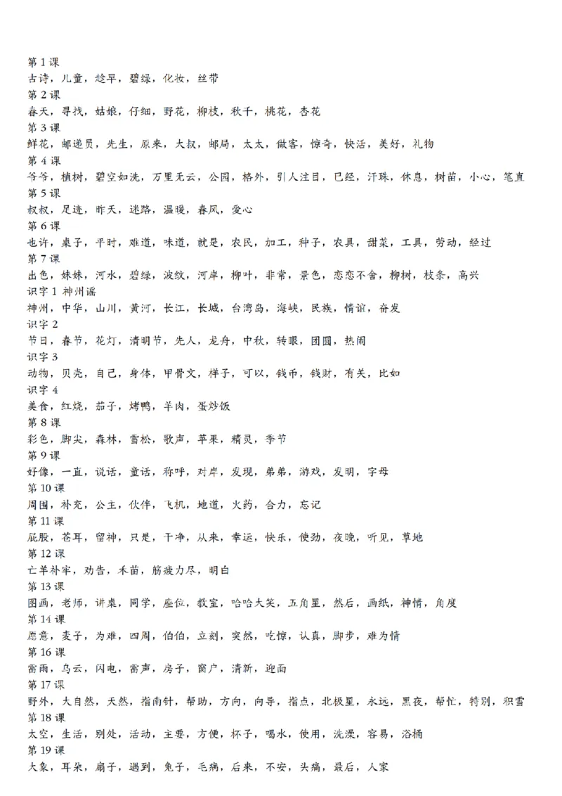 2090二下语文+-+《课后词语表》默写+情景式填空每日一练小纸条（30页）__二年级上下册资料_二年级下册小红书同款资料_二下语文_二下语文
