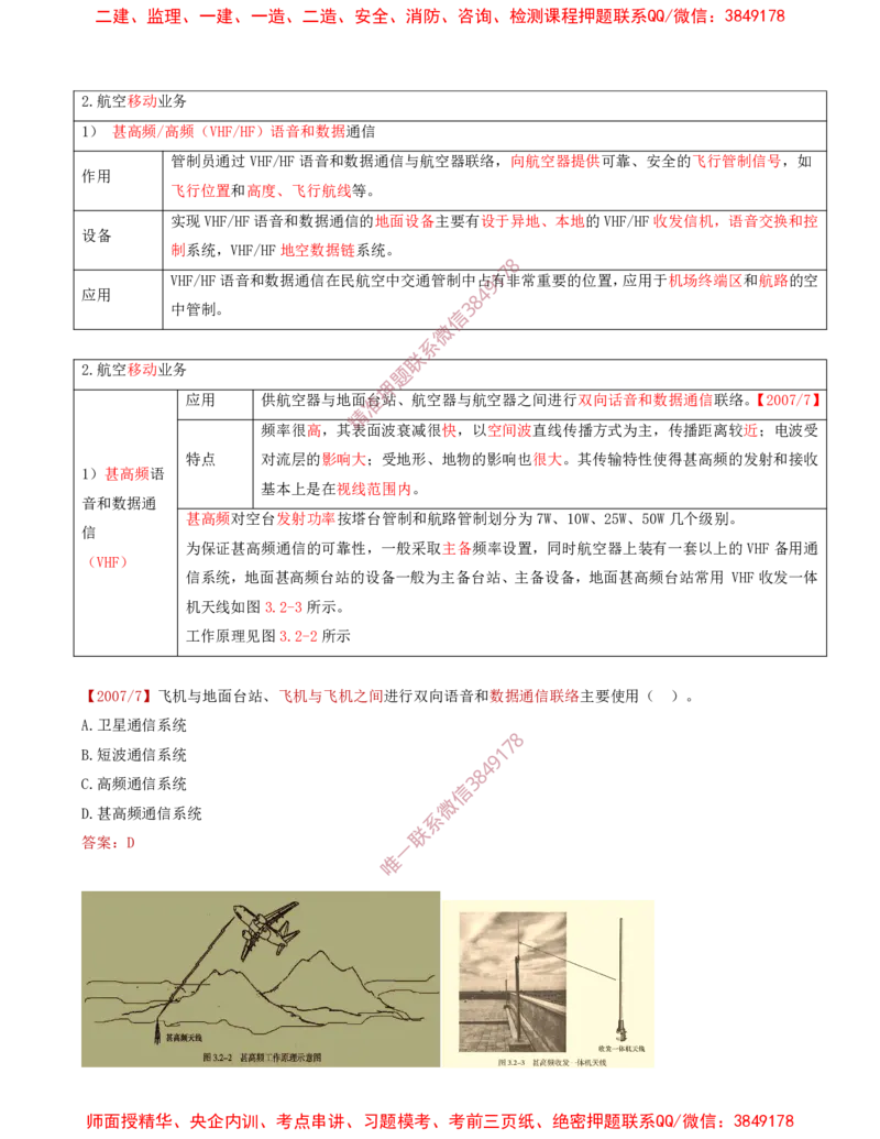 02.25-第3章-3.2-民航空管通信工程（一）_2026年一级建造师_2026年一建民航_2025年一建民航SVIP_02-基础精讲✿高端面授✿深度强化_11-民航《教材精讲班》高永志SMR_03.第三章