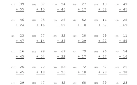 3.8100以内的两位数进位加法-10页一下数学_一年级上下册资料_小学一年级学习资料-25年更新版_1-04、小学一年级数学下册_1-4-2、练习题、作业、试题、试卷_通用_通用重点必背+专项练习
