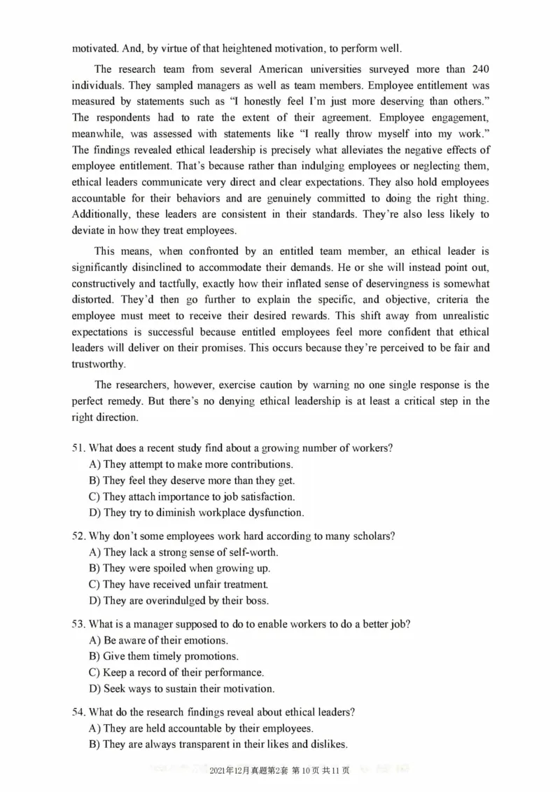 2021.12六级真题第2套_大学英语四级+六级_六级真题_六级真题_2021年12月CET6题+解+音频_01、真题PDF版（推荐打印）❤