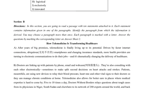 2020年09月六级真题（第2套）_大学英语四级+六级_六级真题_六级真题_2020年09月CET6题+解+音频_02、真题word
