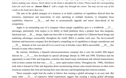 2022年12月英语六级真题第2套_大学英语四级+六级_六级真题_六级真题_2022年12月CET6题+解+音频_02、真题word版