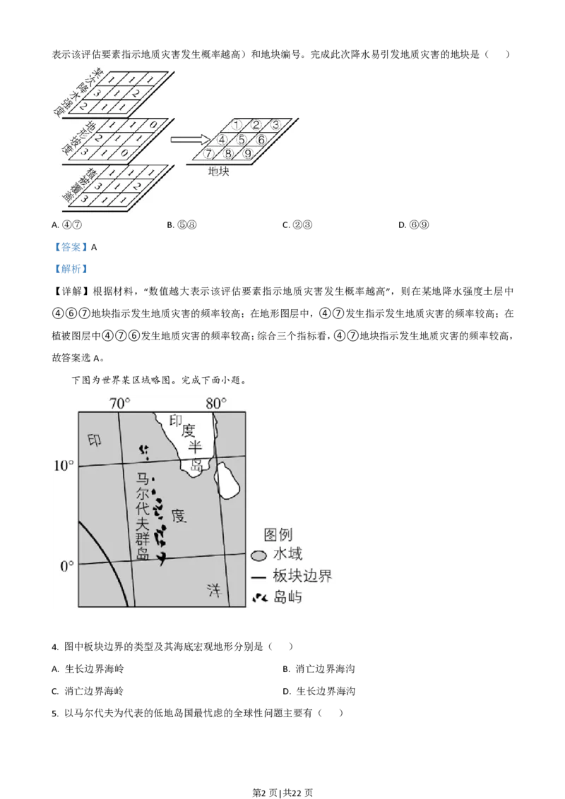 2021年高考地理试卷（浙江）（6月）（解析卷）_地理历年高考真题_新&middot;PDF版2008-2025&middot;高考地理真题_地理（按试卷类型分类）2008-2025_自主命题卷&middot;地理（2008-2025）