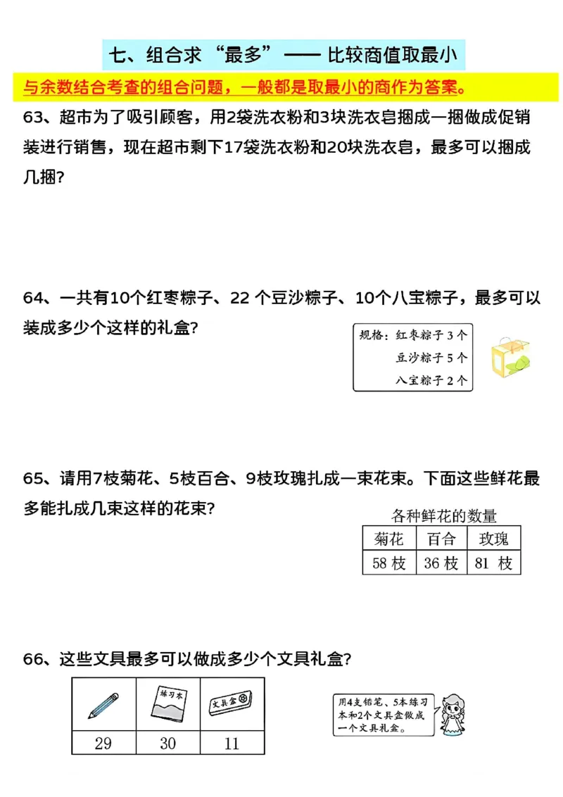 2153二下数学第六单元有余数的除法知识点及考点_二年级上下册资料_二年级下册小红书同款资料_二下数学_二下数学