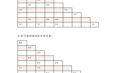 3.12回顾整理_一年级上下册资料_一年级上语数英上下册学习资料_3-6-3、小学一年级数学上册_青岛版_2、同步练习_第三单元10以内的加减法